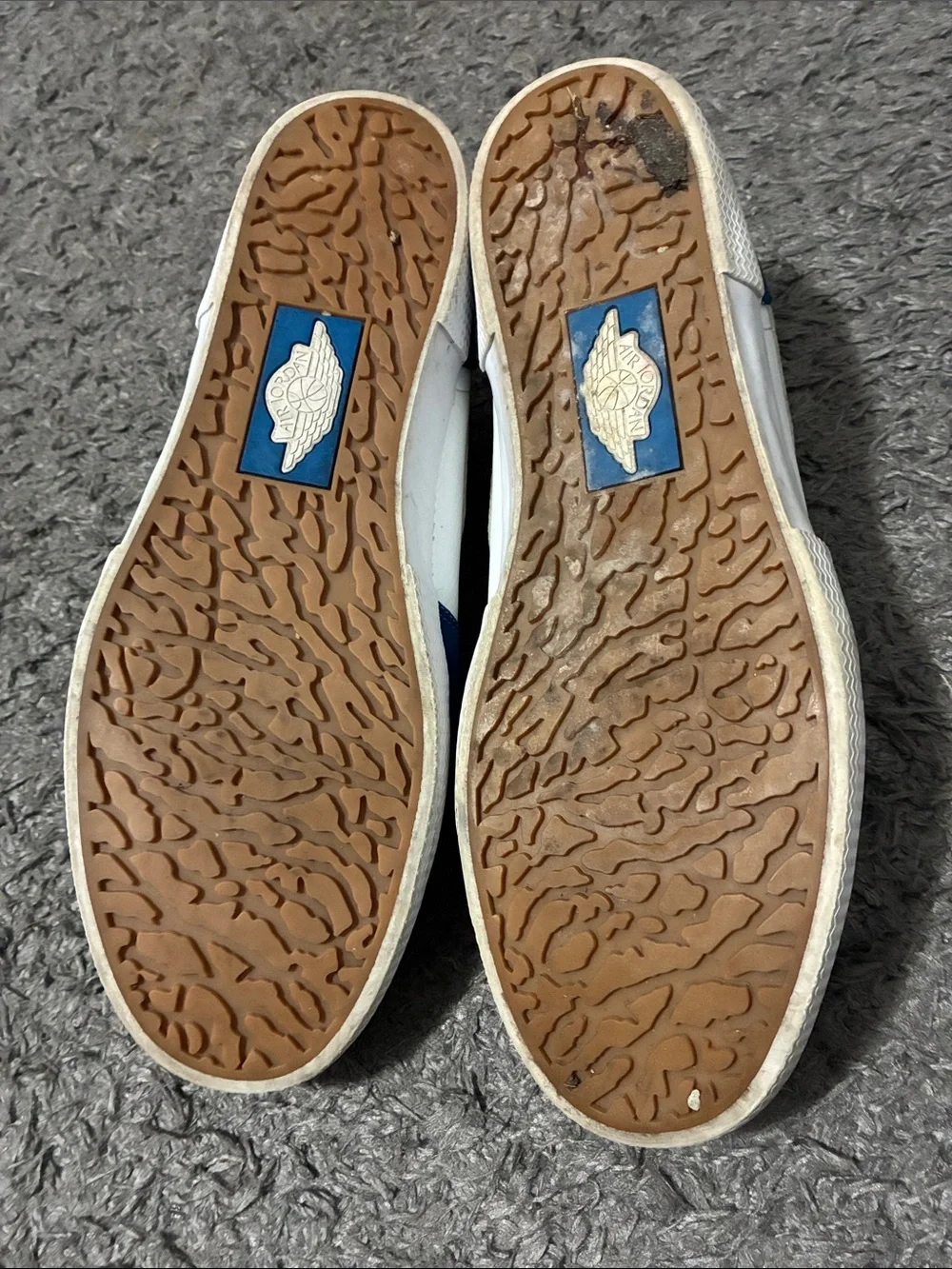 Jordan Blue and White Low-Top Sneakers